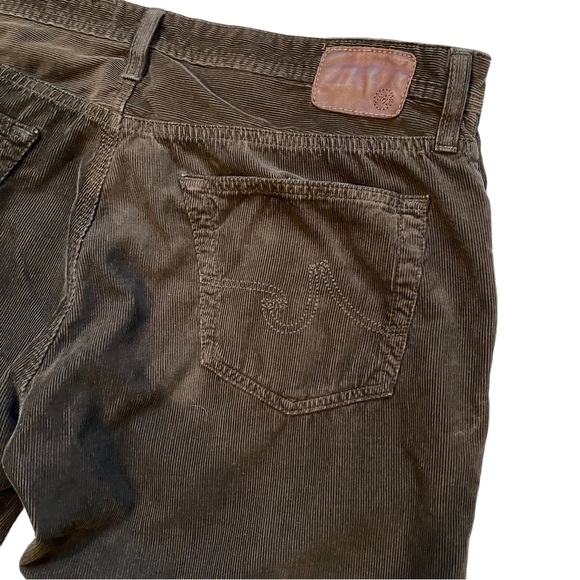AG Adriana Goldschmied Protege Straight-Leg Brown Corduroy Jeans - Picture 11 of 13